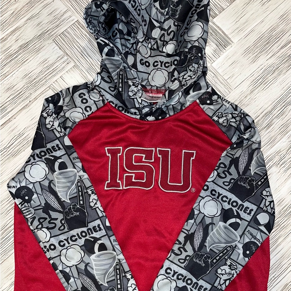 ISU Kids Hoodie - Red and Gray